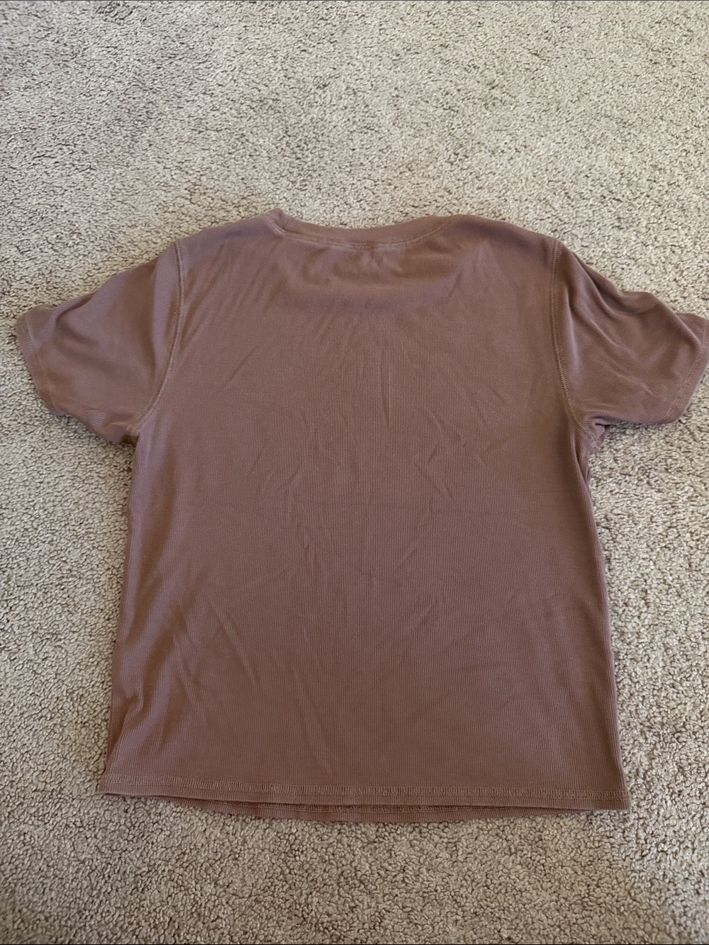 Vuori Ribbed Short Sleeve Tee - Brown - Picture 3 of 4